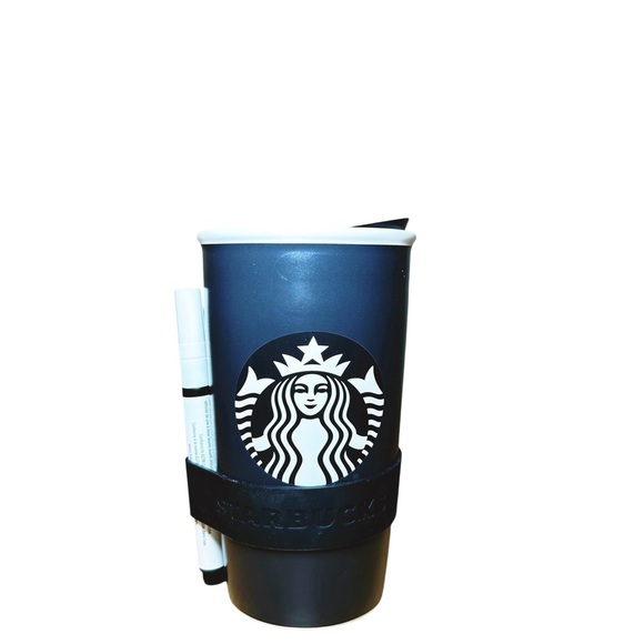 Starbucks Ceramic Coffee Cup Mug LIMITED EDITION Graffiti 4pc Bundle 2016 Black - Picture 2 of 7